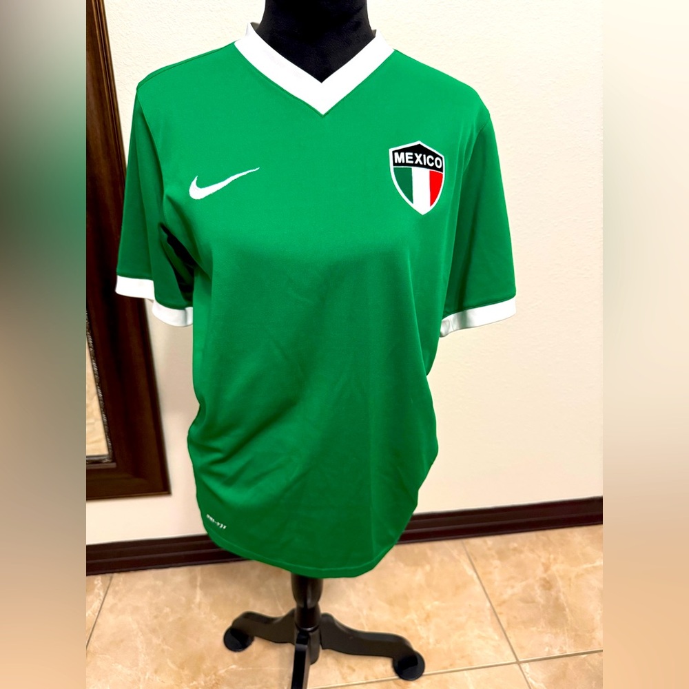 Nike Dri Fit green Mexico Soccer Shirt